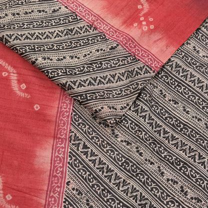 Indian Vintage Multi Saree Pure Khadi Silk Handloom Printed Sari Fabric 5yd Ethnic Wear Sari Floral Designs Dress making Crafting