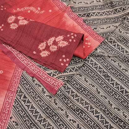 Indian Vintage Multi Saree Pure Khadi Silk Handloom Printed Sari Fabric 5yd Ethnic Wear Sari Floral Designs Dress making Crafting