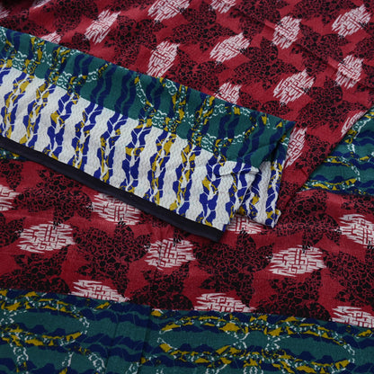 Indian Vintage Sari Multi Pure Crepe Silk Printed Saree 5yard Sewing Ethnic Wrap Craft Fabric Dressmaking Crafting Upcycle Quilting