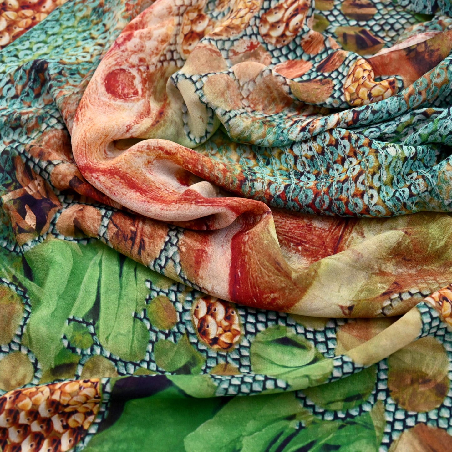 Vintage Sari Multi Blend Georgette Digital Printed Saree Sewing 6yd Craft Soft Floral Crafting Dress Making Quilting Upcycle