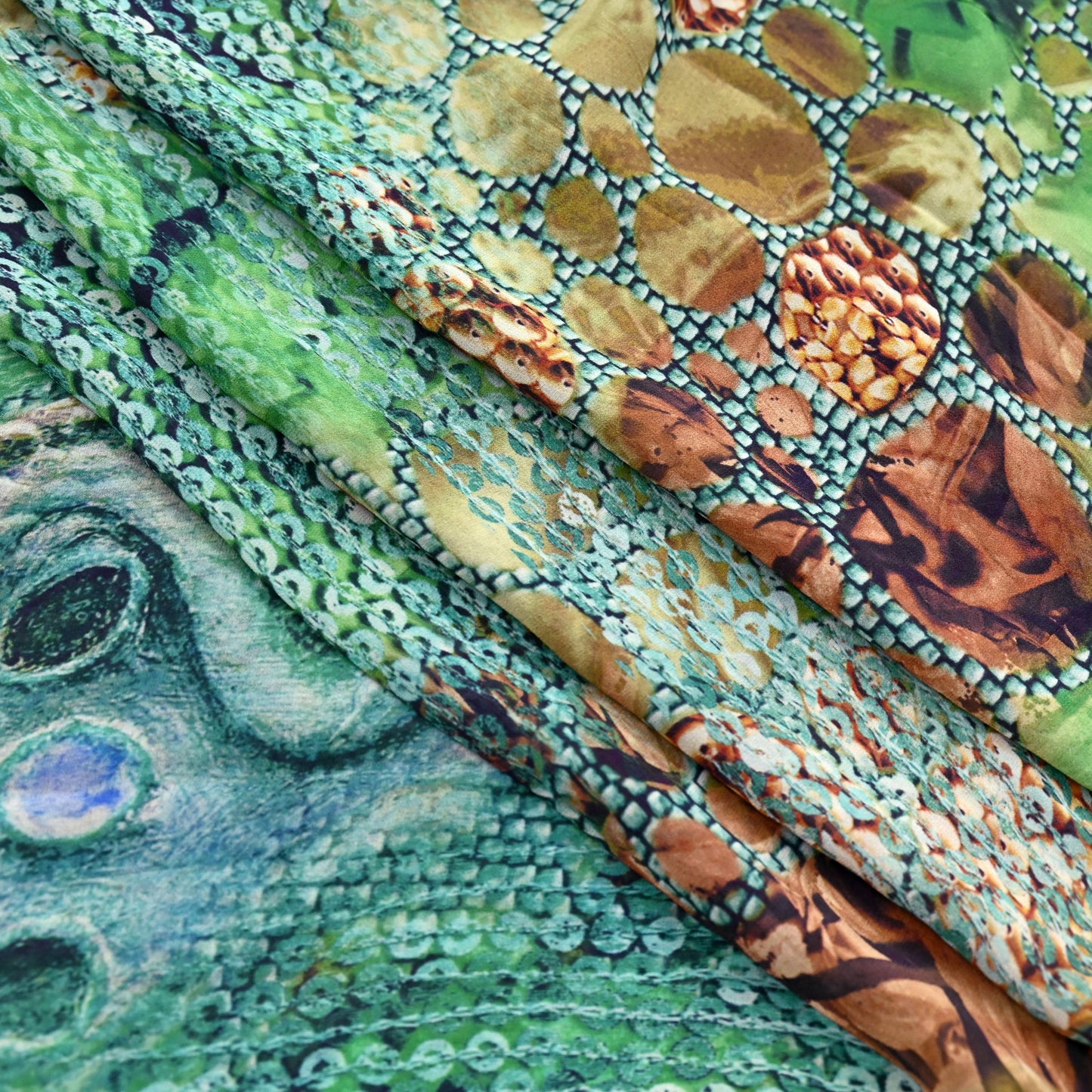 Vintage Sari Multi Blend Georgette Digital Printed Saree Sewing 6yd Craft Soft Floral Crafting Dress Making Quilting Upcycle