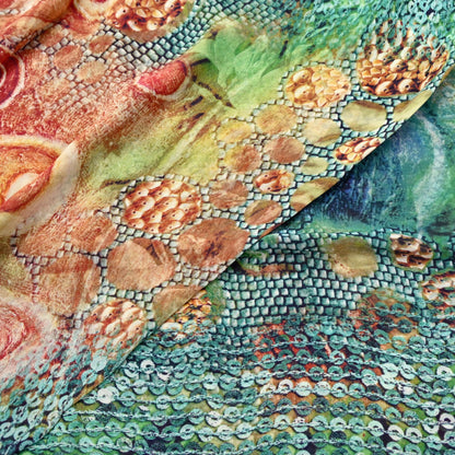 Vintage Sari Multi Blend Georgette Digital Printed Saree Sewing 6yd Craft Soft Floral Crafting Dress Making Quilting Upcycle