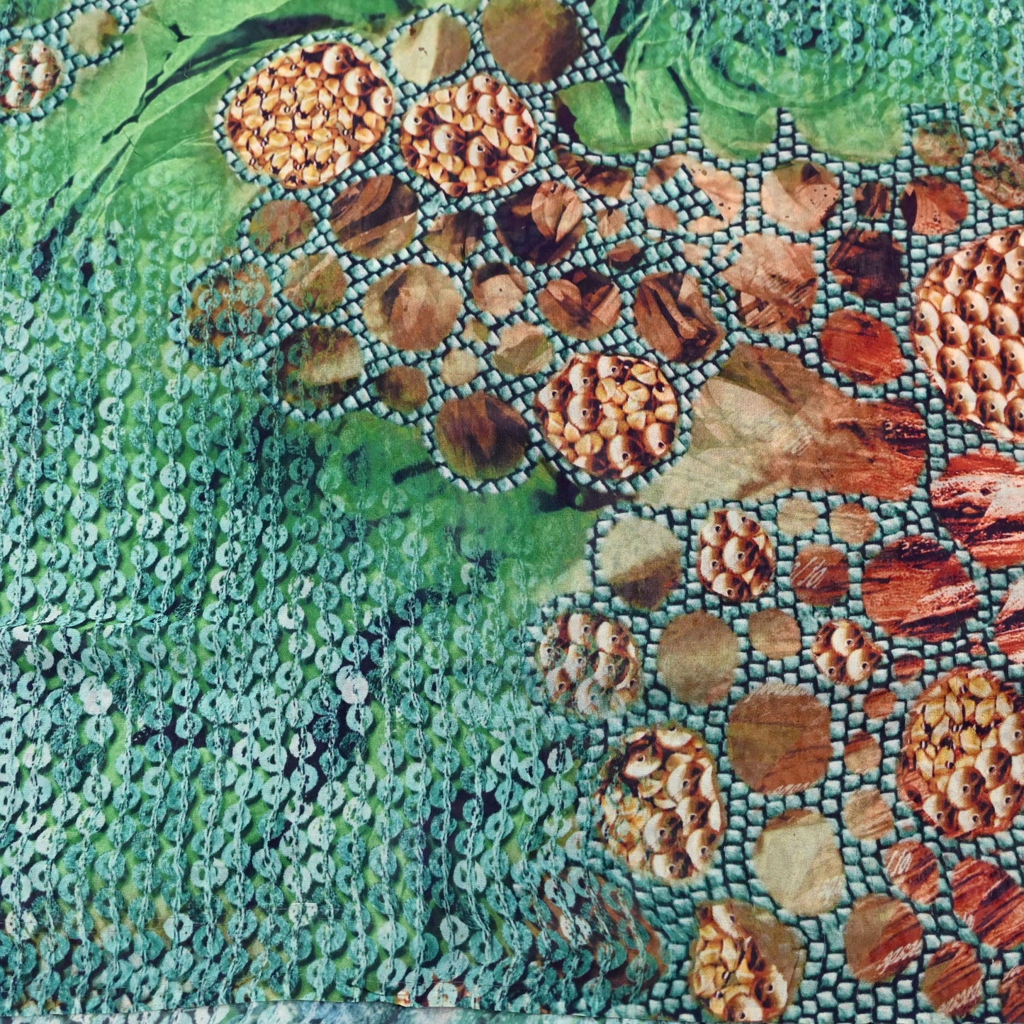 Vintage Sari Multi Blend Georgette Digital Printed Saree Sewing 6yd Craft Soft Floral Crafting Dress Making Quilting Upcycle