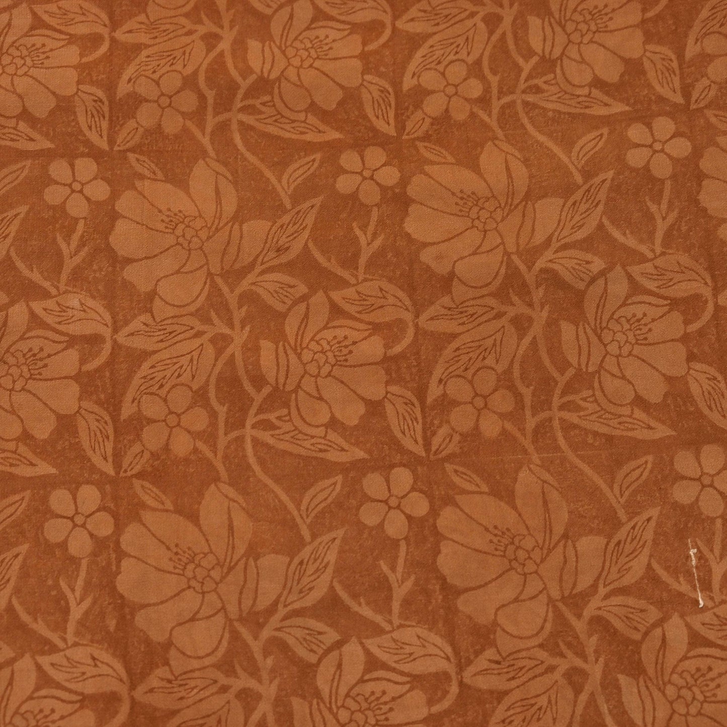 Indian Vintage Sari Brown & Maroon Pure Georgette Silk Printed Sarees Craft Fabric Sewing 5Yd Soft Dress Making Crafting Quilting Upcycle