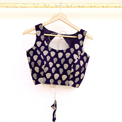 Indian New White Pure Georgette Silk Hand Woven Padded Blouse/Top/Crop Party wear Bollywood One Of a Kind Blouse