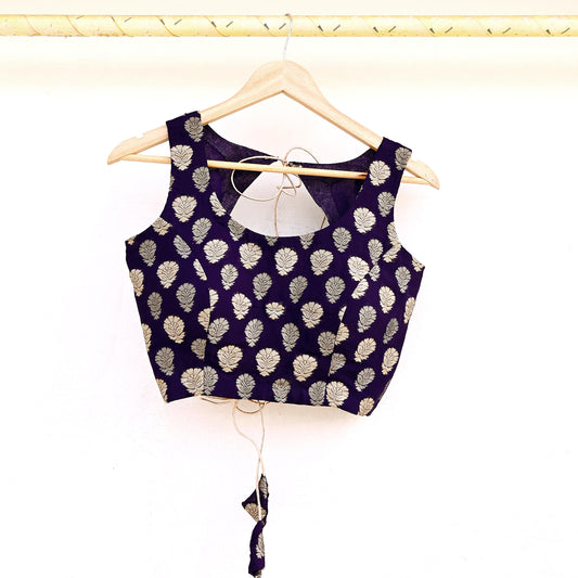 Indian New White Pure Georgette Silk Hand Woven Padded Blouse/Top/Crop Party wear Bollywood One Of a Kind Blouse