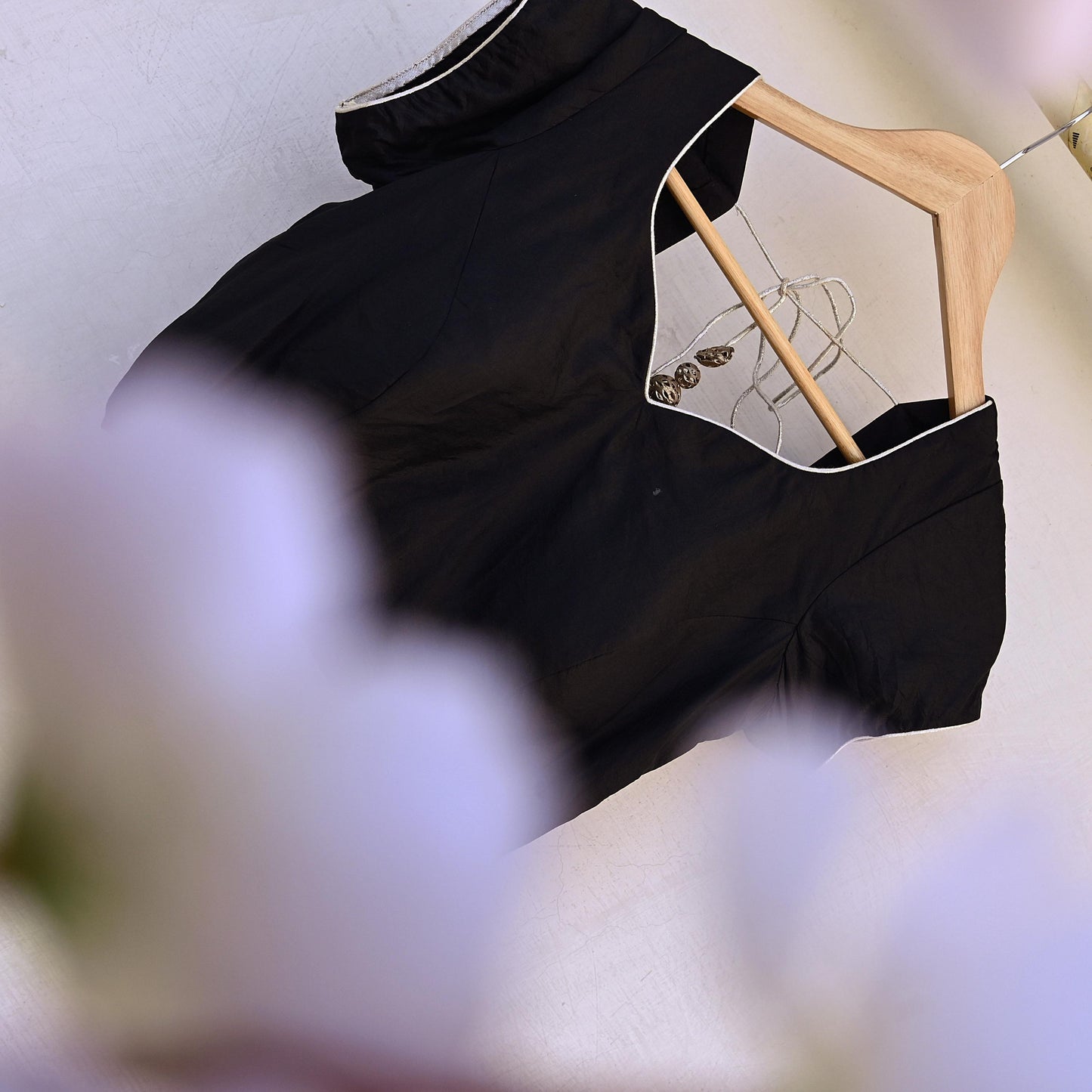 Indian New Black Pure Silk Hand Woven Padded Blouse/Top/Crop Party wear Bollywood One Of a Kind Blouse