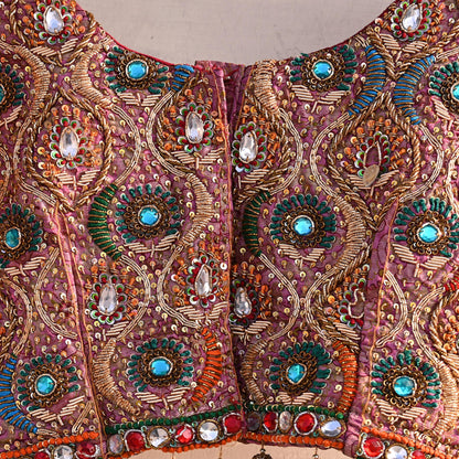 Indian Heavy Wedding Red Pure Satin Silk & Pure Georgette Silk Hand Embroidered Lehenga 3pcs Set Designer By Manish Malhotra Party Wear