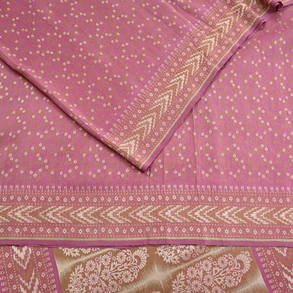 Vintage Pink Banarasi Silk Saree Pure Handwoven Brocade Zari Fabric 5Yd Indian Wedding Craft Material Upcycle Sewing Textile
