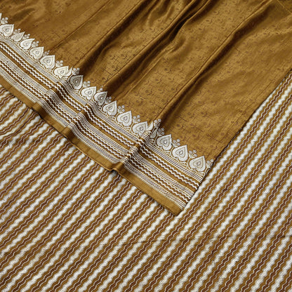 Indian Vintage Sari Green Heavy Pure Satin Silk Woven Banarasi Tanchoi Saree 5Yd Ethnic Craft Fabric Upcycle Bridal Heavy Sarees