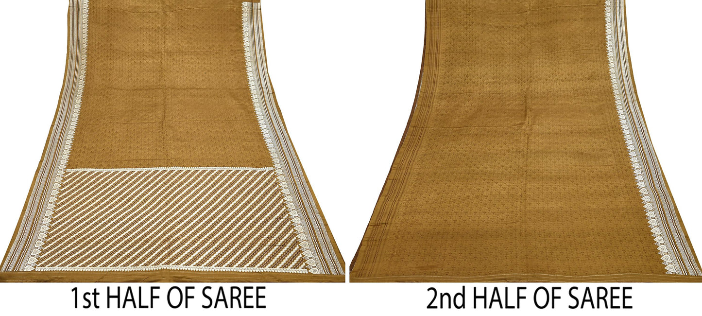 Indian Vintage Sari Green Heavy Pure Satin Silk Woven Banarasi Tanchoi Saree 5Yd Ethnic Craft Fabric Upcycle Bridal Heavy Sarees