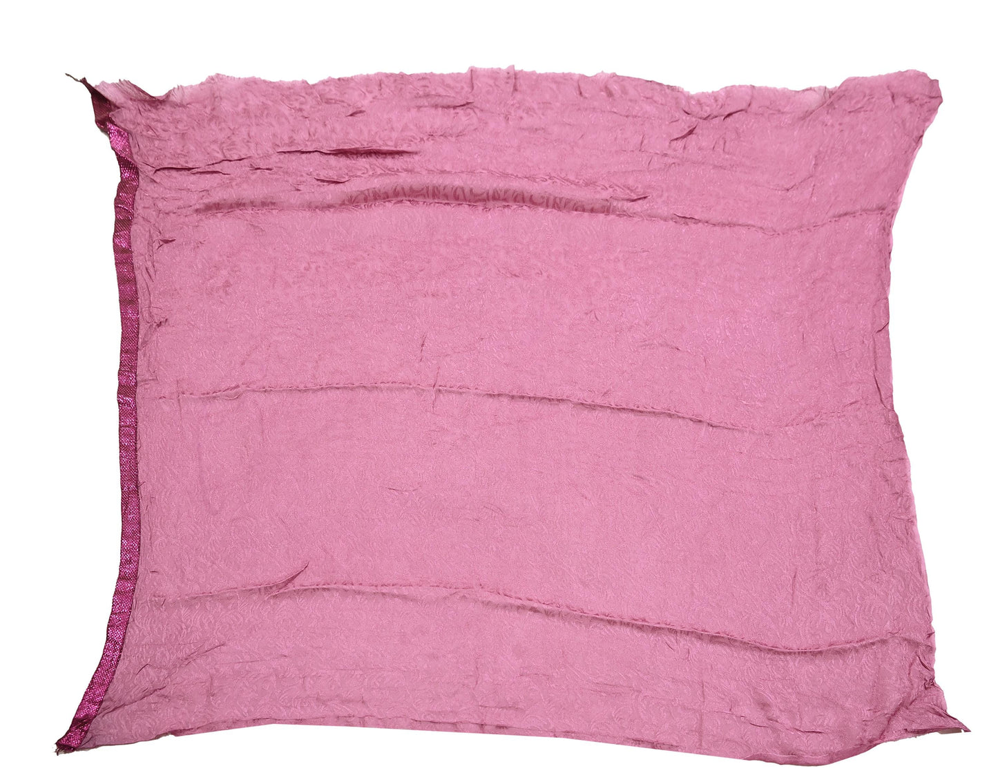 Indian Vintage Heavy Sarees Purple & Pink  Pure Silk Georgette Hand Embroidered Sari Fabric 6Yd Sewing Ethnic Zardozi/zari With Blouse Pcs