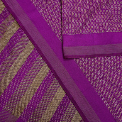 Indian Vintage Purple Chanderi Saree Woven Ethnic Sari 6 Yard Fabric Craft Sewing Quilting Dressmaking Material Holiday DIY Textile