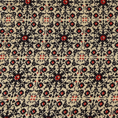 Vintage Beige Digital Printed Saree Floral Artificial Silk Fabric 5 Yards Indian Satin-Like Material for Dressmaking & Quilting Crafts