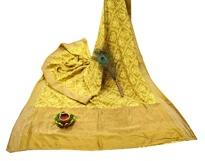 Indian Vintage Sari chanderi Silk Bagru Printed Saree 5Yd Fabric Floral Soft Zari Border Ethnic Upcycle Crafting Dress making