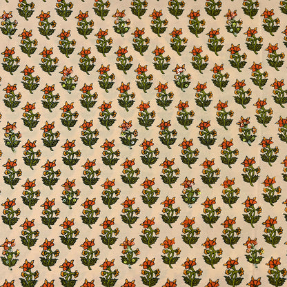 Vintage Beige Maroon Pure Crepe Silk Saree Hand Embroidered Floral Fabric 5Yds Indian Dressmaking, Quilting & Christmas Craft Material