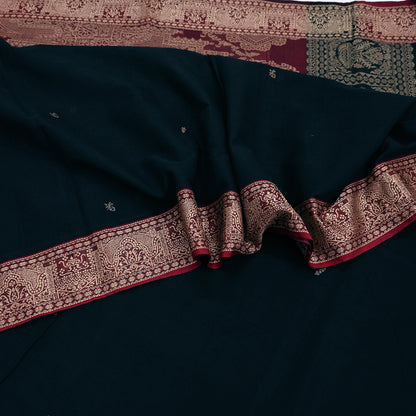 Indian Vintage Sari Maroon & Black Pure Cotton Hand Woven Sarees Craft Fabric 5yd Ethnic Crafting Upcycle Quilting Dress Making Quilting