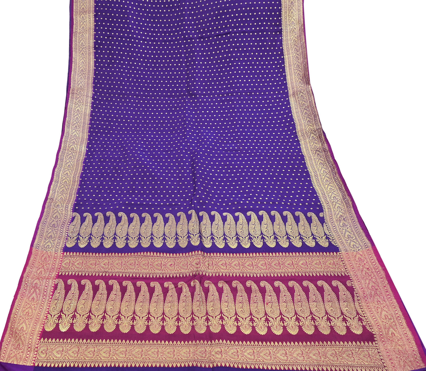 Indian Vintage Sari Pink & Purple Heavy Wedding Artificial Silk Woven Brocade Banarasi Sarees Ethnic Zari 5Yd Dress Making Bollywood Sari