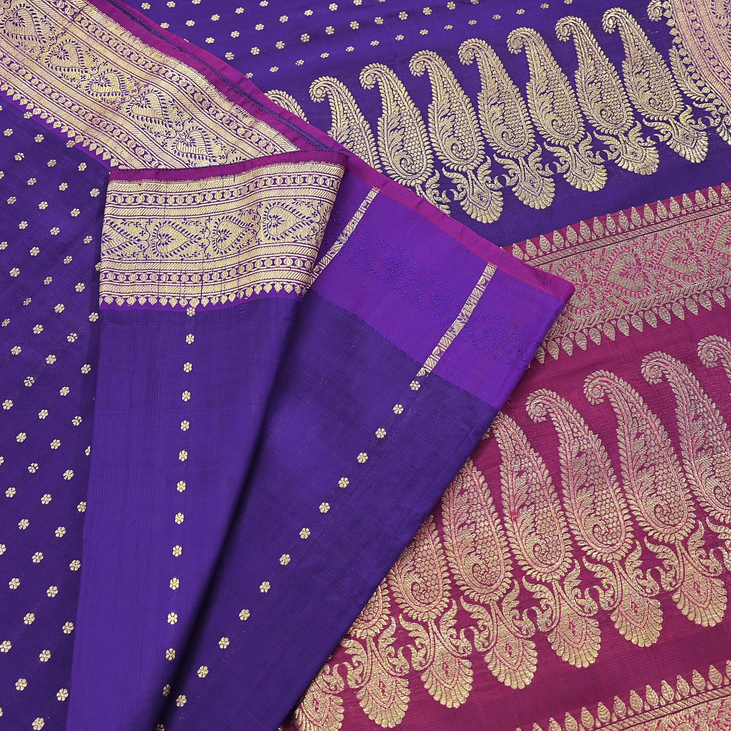 Indian Vintage Sari Pink & Purple Heavy Wedding Artificial Silk Woven Brocade Banarasi Sarees Ethnic Zari 5Yd Dress Making Bollywood Sari