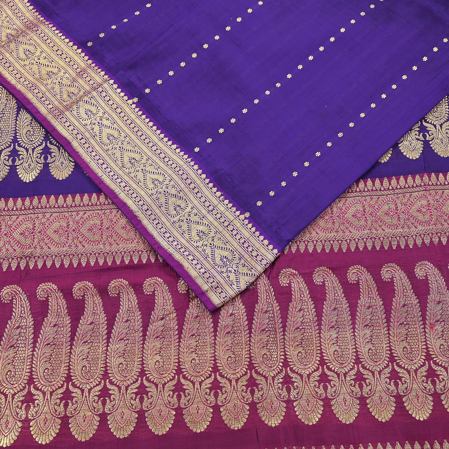 Indian Vintage Sari Pink & Purple Heavy Wedding Artificial Silk Woven Brocade Banarasi Sarees Ethnic Zari 5Yd Dress Making Bollywood Sari