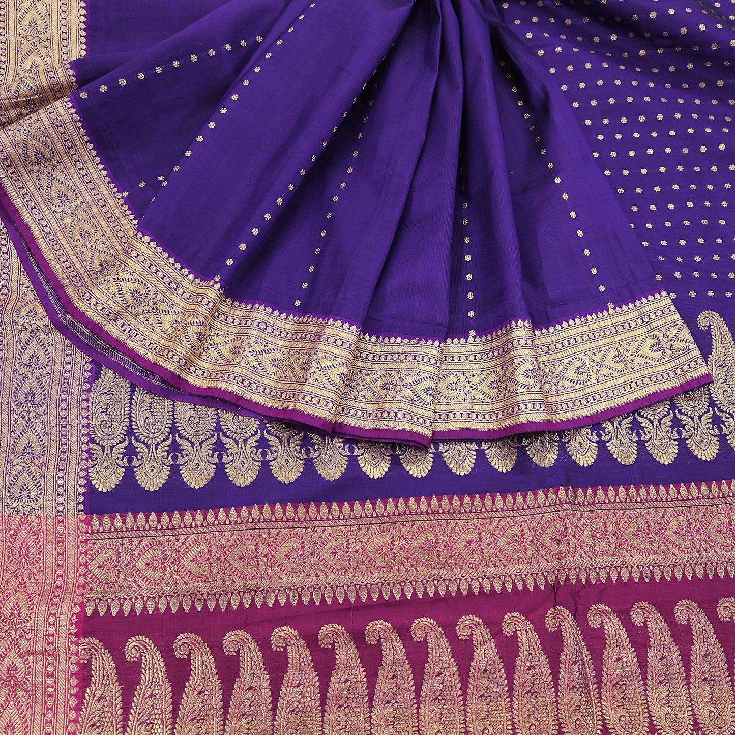 Indian Vintage Sari Pink & Purple Heavy Wedding Artificial Silk Woven Brocade Banarasi Sarees Ethnic Zari 5Yd Dress Making Bollywood Sari