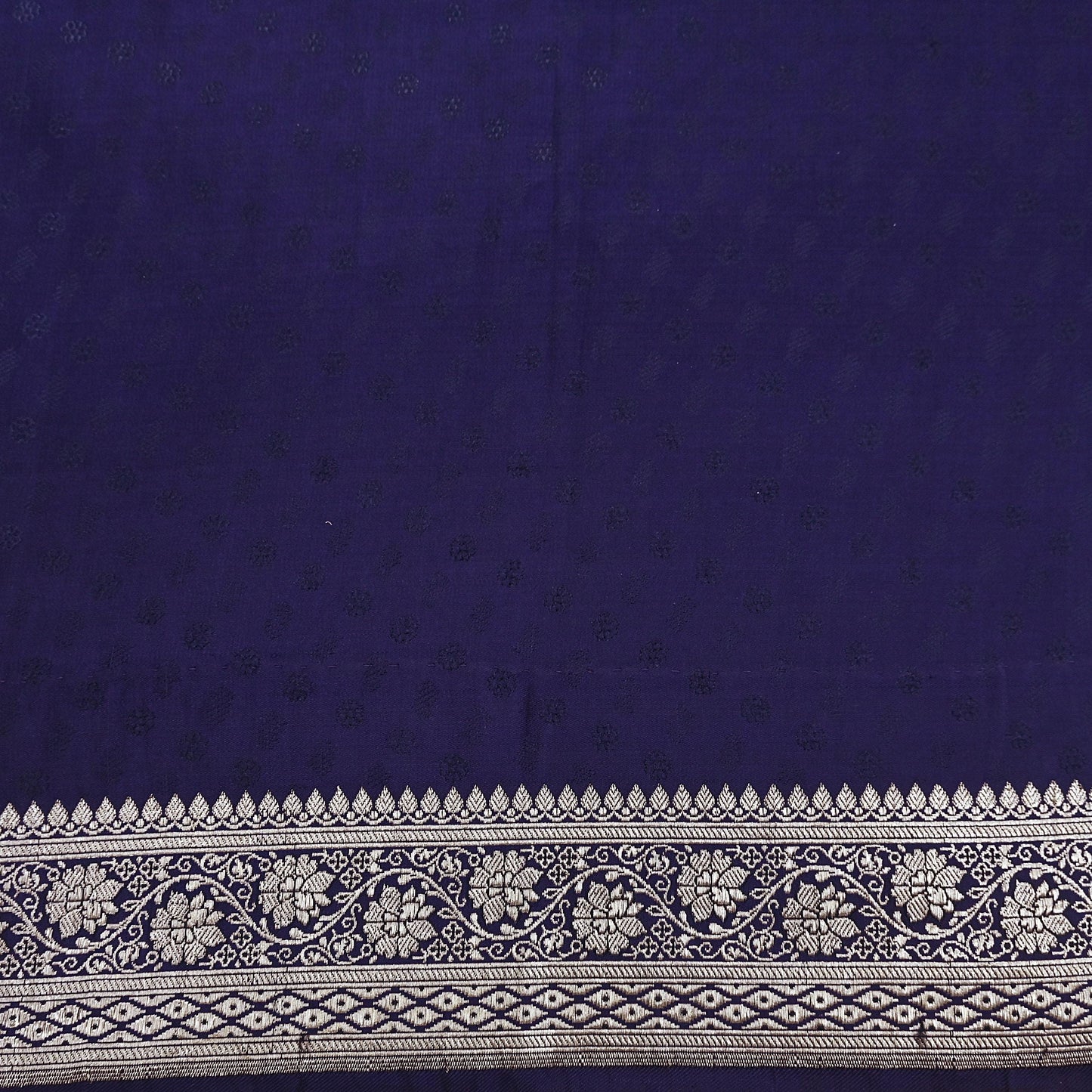 Vintage Banarasi Saree Pure Satin Silk Woven Brocade Zari Fabric Blue Heavy Craft Sari 5 Yards Indian Antique Textile Dress Making