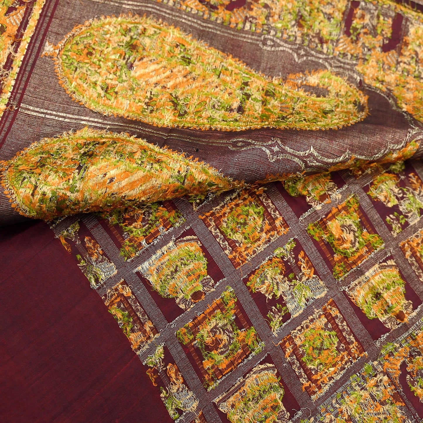 Vintage Maroon Pure Silk Saree Handwoven Indian Banarasi Fabric 5Yd Woven Zari Wedding Sari Soft Ethnic Dressmaking Craft Material