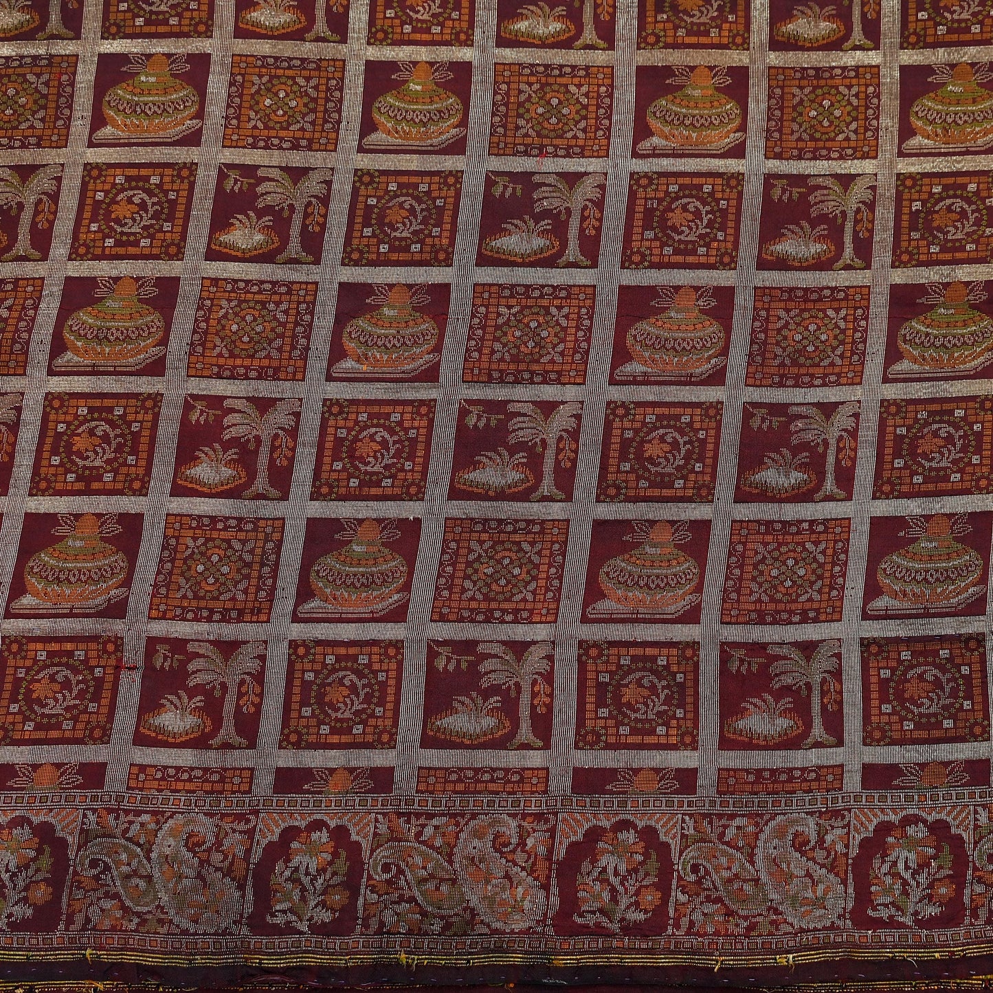 Vintage Maroon Pure Silk Saree Handwoven Indian Banarasi Fabric 5Yd Woven Zari Wedding Sari Soft Ethnic Dressmaking Craft Material