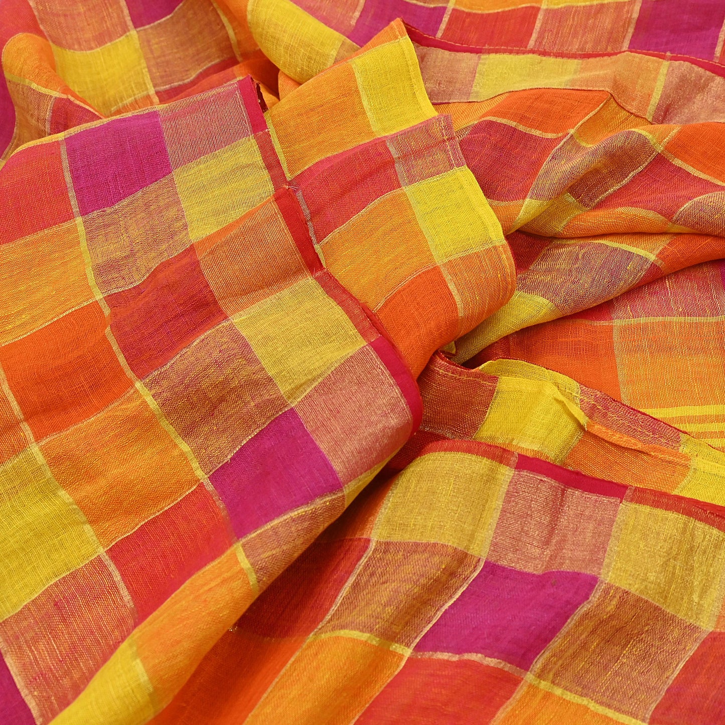 Indian Vintage Sari Multi Pure Cotton Hand Woven Sarees Craft Fabric 5yd Ethnic Floral Crafting Upcycle Quilting Dress Making