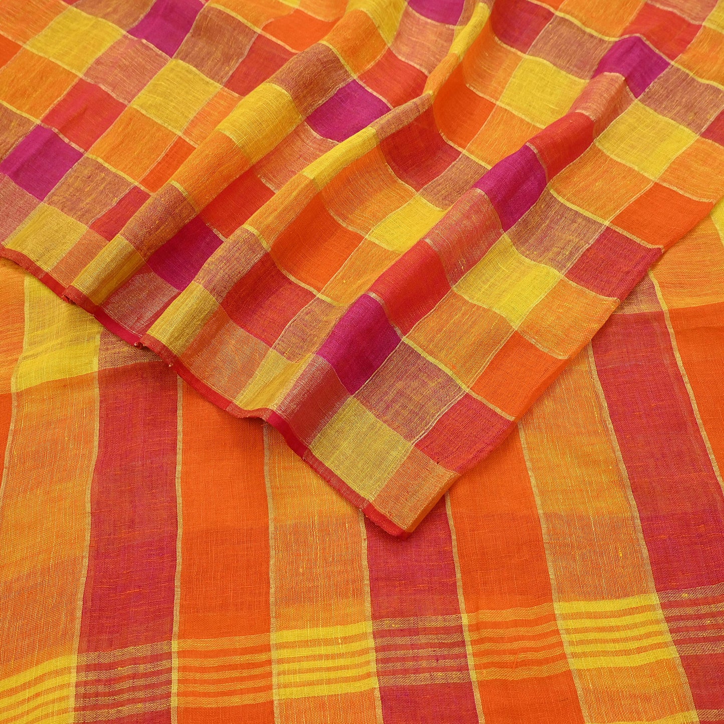 Indian Vintage Sari Multi Pure Cotton Hand Woven Sarees Craft Fabric 5yd Ethnic Floral Crafting Upcycle Quilting Dress Making