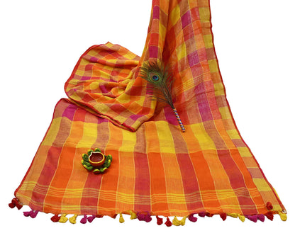 Indian Vintage Sari Multi Pure Cotton Hand Woven Sarees Craft Fabric 5yd Ethnic Floral Crafting Upcycle Quilting Dress Making