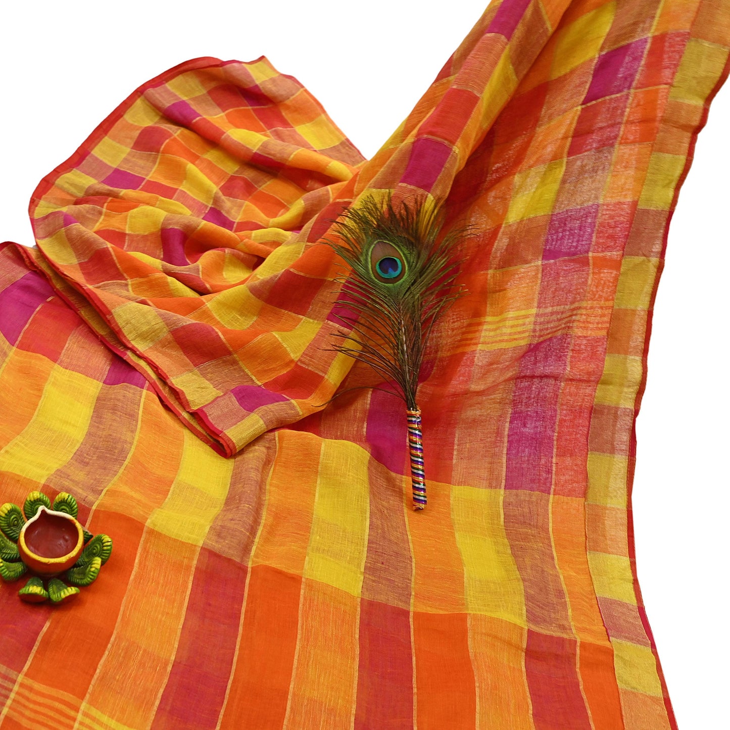 Indian Vintage Sari Multi Pure Cotton Hand Woven Sarees Craft Fabric 5yd Ethnic Floral Crafting Upcycle Quilting Dress Making