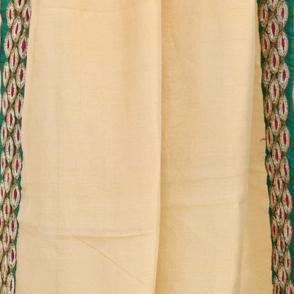Indian Vintage Heavy Golden Dupatta Tissue Silk Long Stole Hand Embroidered Designer By Sabyasachi Veil Scarves Wedding/Bridal Wear