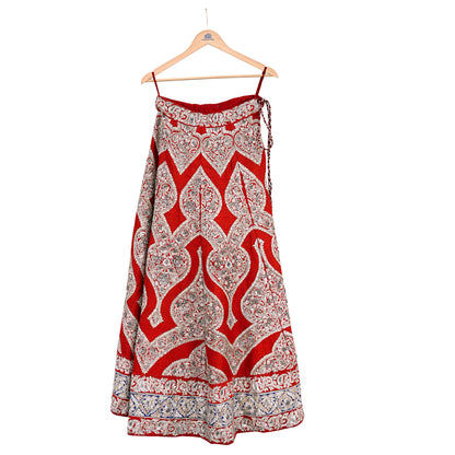 Designer Sabyasachi Red Orange Raw Silk Hand Embroidered Bridal Lehenga/Skirt Zardozi Dabka Heavy Wedding Outfit Designer Couture