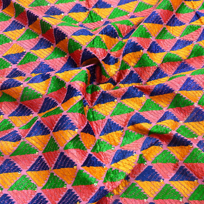 Indian Vintage Pink Wedding Dupatta Long Stole Pure Cotton Hand Embroidered Bagh Phulkari Stole Scarves