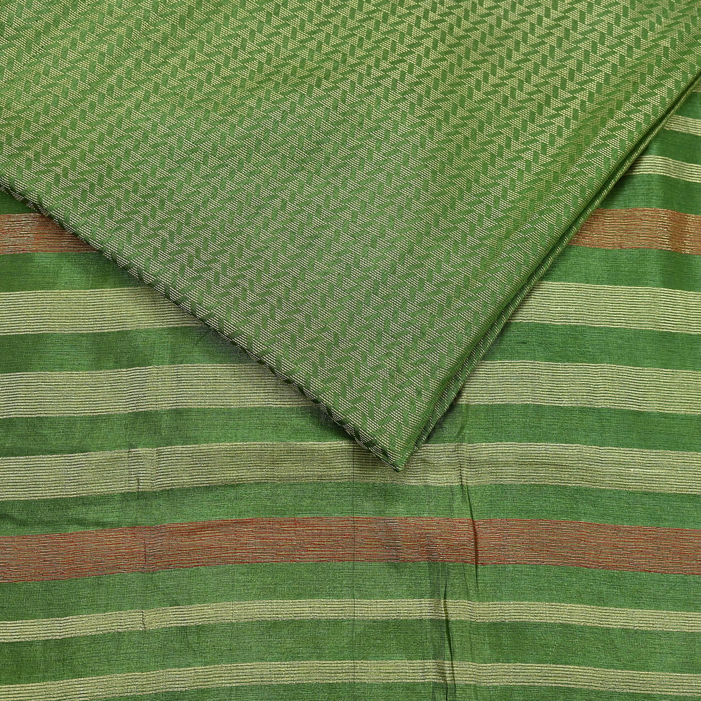 Indian Vintage Heavy Sari Green Pure Khadi Silk Handloom Saree Craft Fabric 5yd Ethnic Wear Dress making For Crafting Quilting