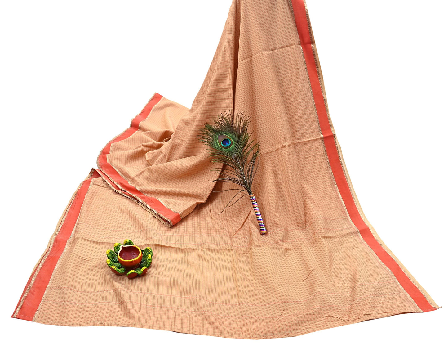 Indian Vintage Sari Beige Mysore Silk Woven Saree with Zari Border 5 Yards Soft Craft Fabric Upcycle, Quilting, Dressmaking