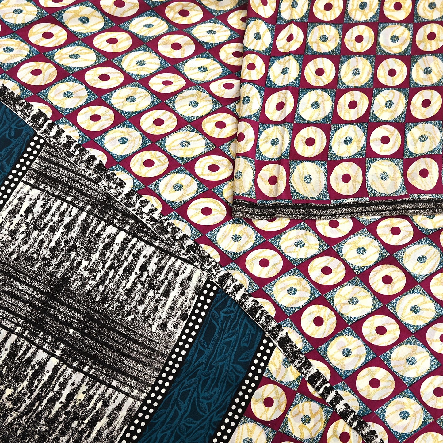 Indian Vintage red & Blue Pure Crepe Silk Saree Floral Print 6 Yards Soft Sewing Fabric for Dressmaking, Quilting, Crafting Upcycling