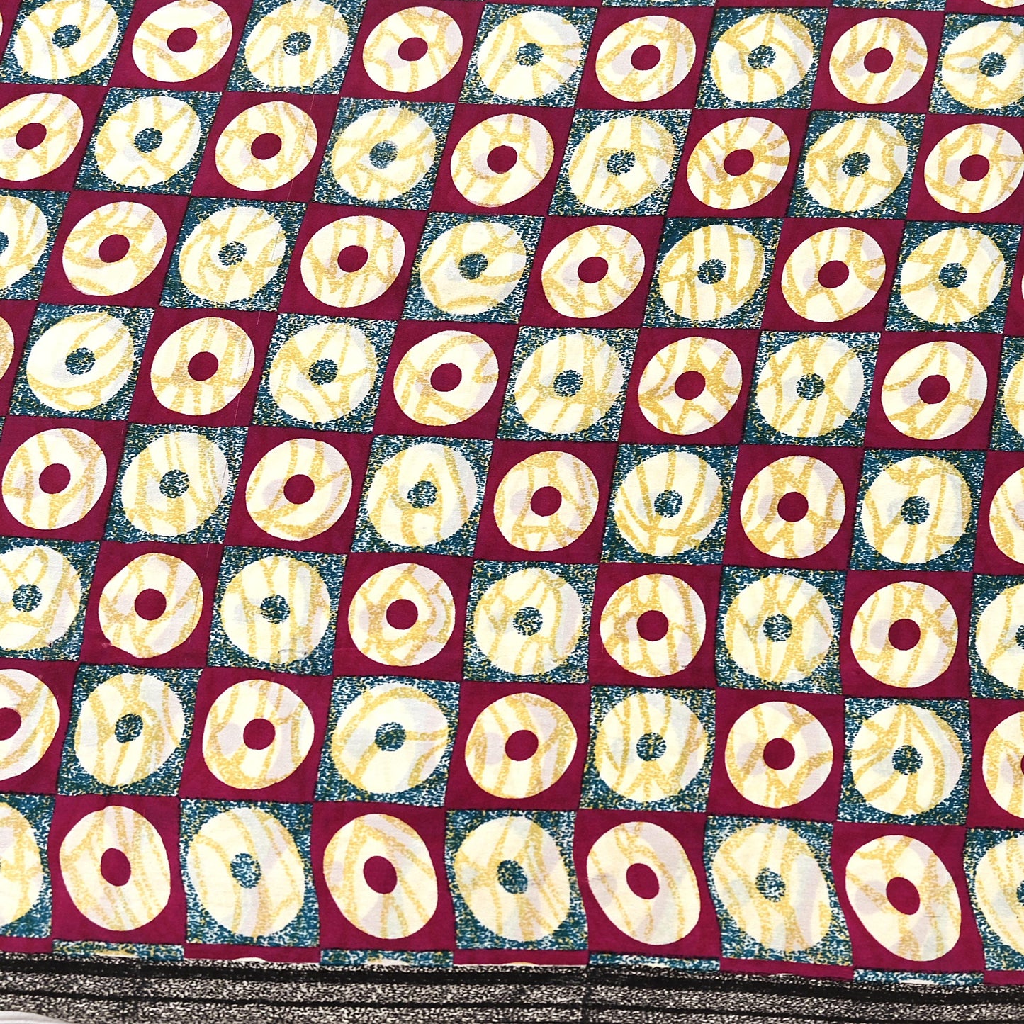 Indian Vintage red & Blue Pure Crepe Silk Saree Floral Print 6 Yards Soft Sewing Fabric for Dressmaking, Quilting, Crafting Upcycling