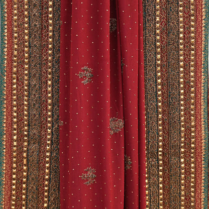Indian Maroon Pure Silk Ritu Kumar Lehenga 3pcs Set Hand Embroidered Bridal Outfit  Designer Bollywood Party Wear Ethnic Dress