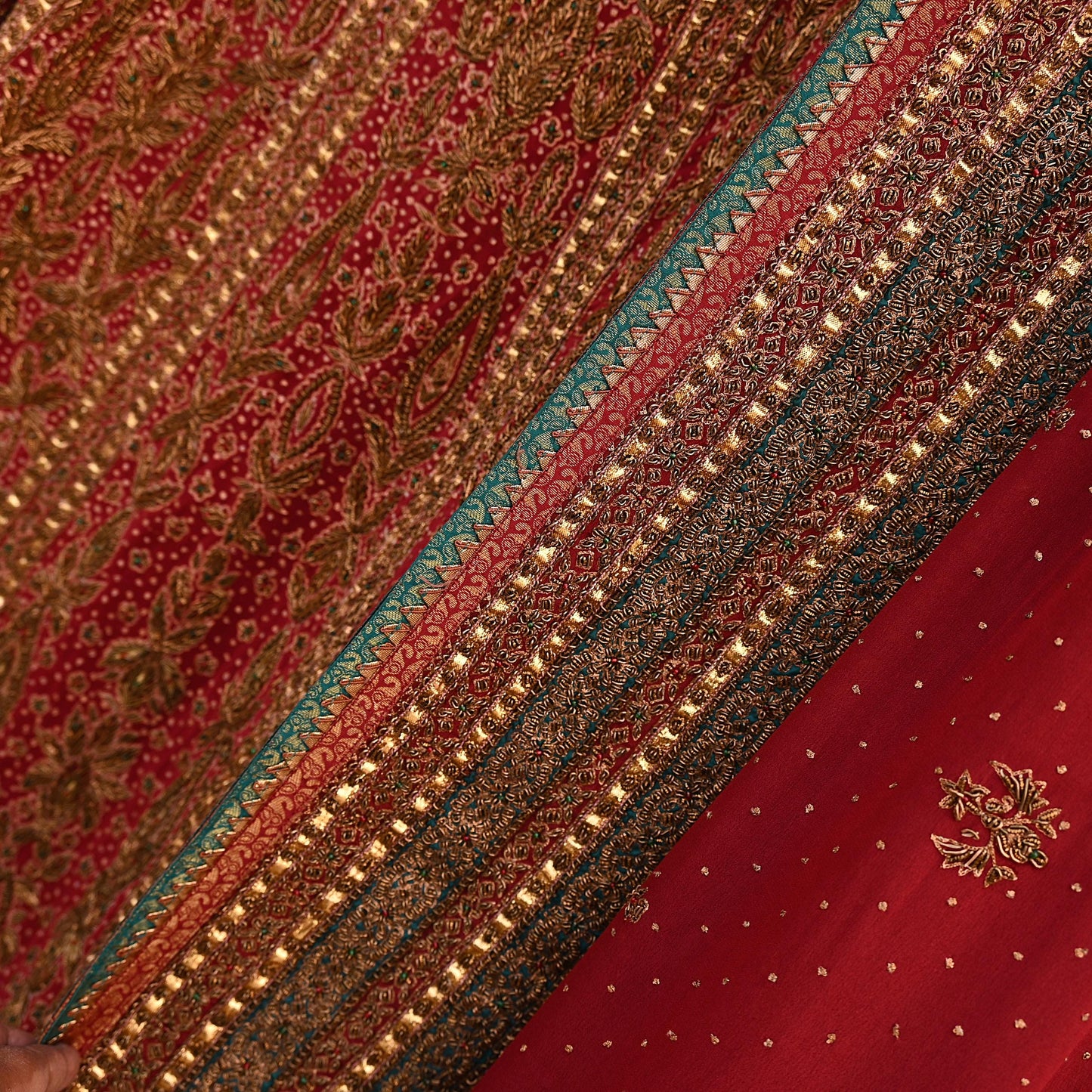 Indian Maroon Pure Silk Ritu Kumar Lehenga 3pcs Set Hand Embroidered Bridal Outfit  Designer Bollywood Party Wear Ethnic Dress