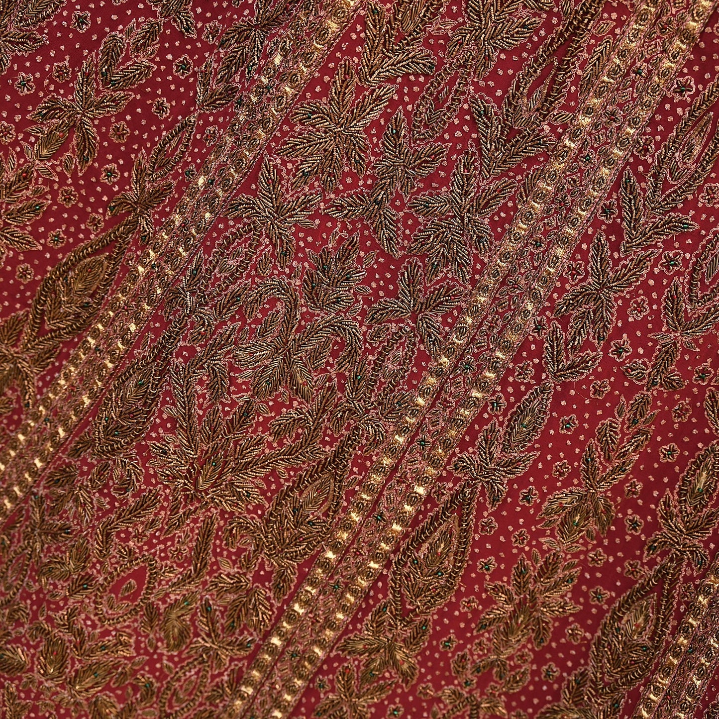 Indian Maroon Pure Silk Ritu Kumar Lehenga 3pcs Set Hand Embroidered Bridal Outfit  Designer Bollywood Party Wear Ethnic Dress