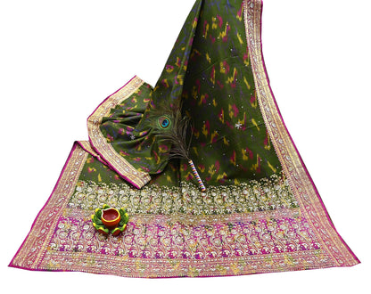 Vintage Multi Heavy Wedding Sari Pure Satin Silk Woven Banarasi Tanchoi Embroidered Sarees 5Yd Craft Fabric Golden Zari Ethnic Dress Making