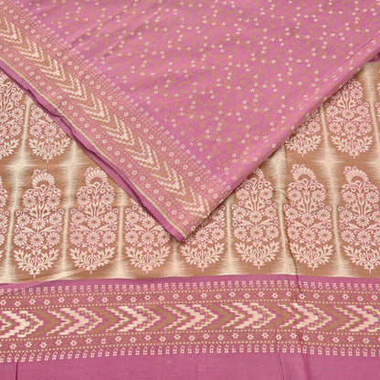 Vintage Pink Banarasi Silk Saree Pure Handwoven Brocade Zari Fabric 5Yd Indian Wedding Craft Material Upcycle Sewing Textile