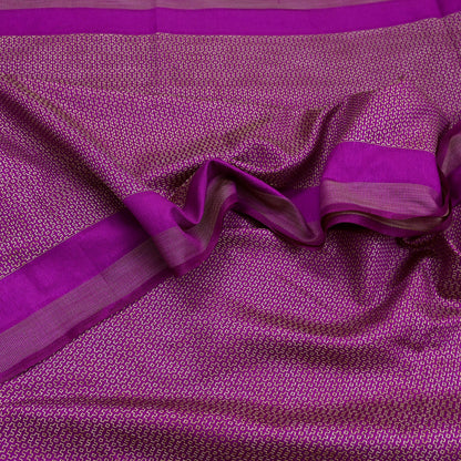 Indian Vintage Purple Chanderi Saree Woven Ethnic Sari 6 Yard Fabric Craft Sewing Quilting Dressmaking Material Holiday DIY Textile