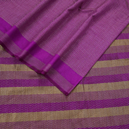 Indian Vintage Purple Chanderi Saree Woven Ethnic Sari 6 Yard Fabric Craft Sewing Quilting Dressmaking Material Holiday DIY Textile