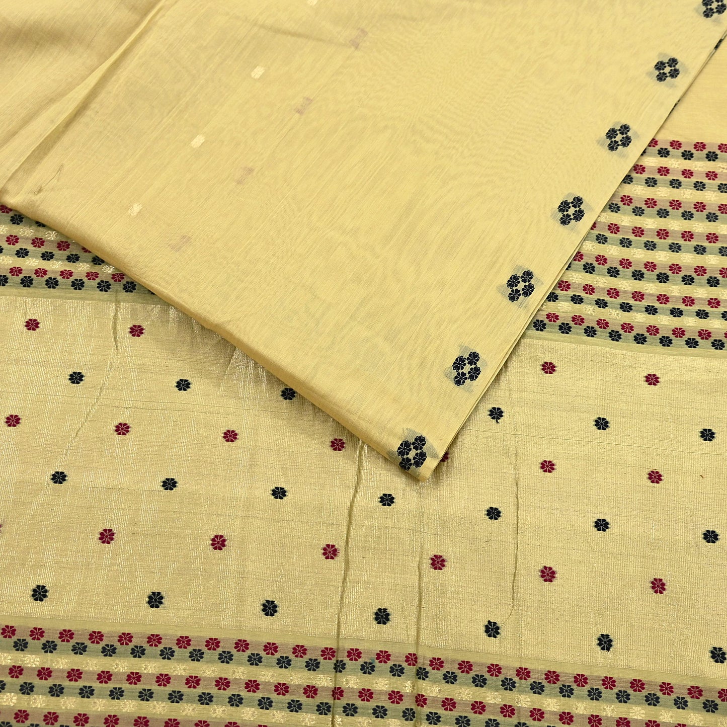 Indian Vintage Sari Beige Pure chanderi Silk Woven Sarees Fabric 5Yd Soft Zari Border Floral Dress making bollywood