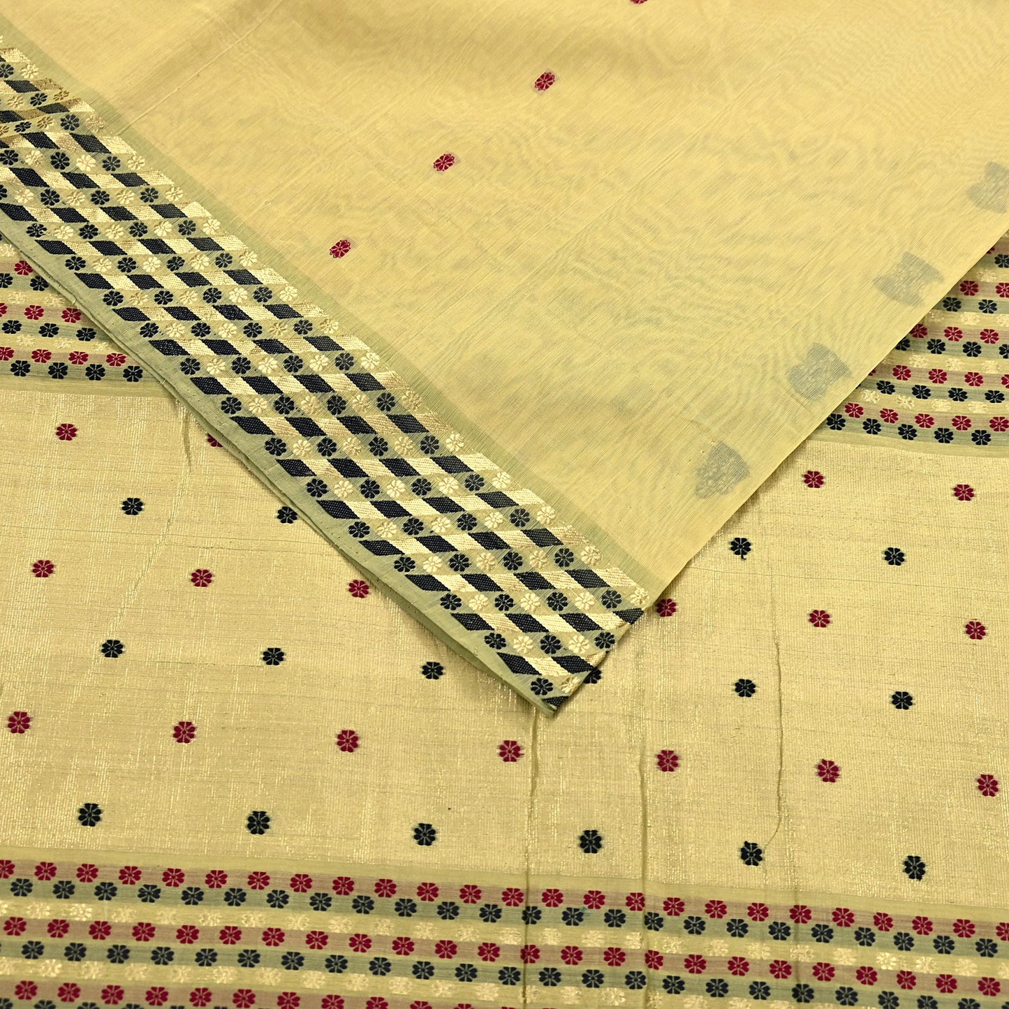 Indian Vintage Sari Beige Pure chanderi Silk Woven Sarees Fabric 5Yd Soft Zari Border Floral Dress making bollywood