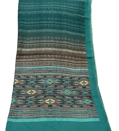 Indian Vintage green Long Stole Woolen Scarf Dupatta Infinity Scarves Printed Sarong Wrap Craft Fabric Veil Woman Hijab Shawl Floral