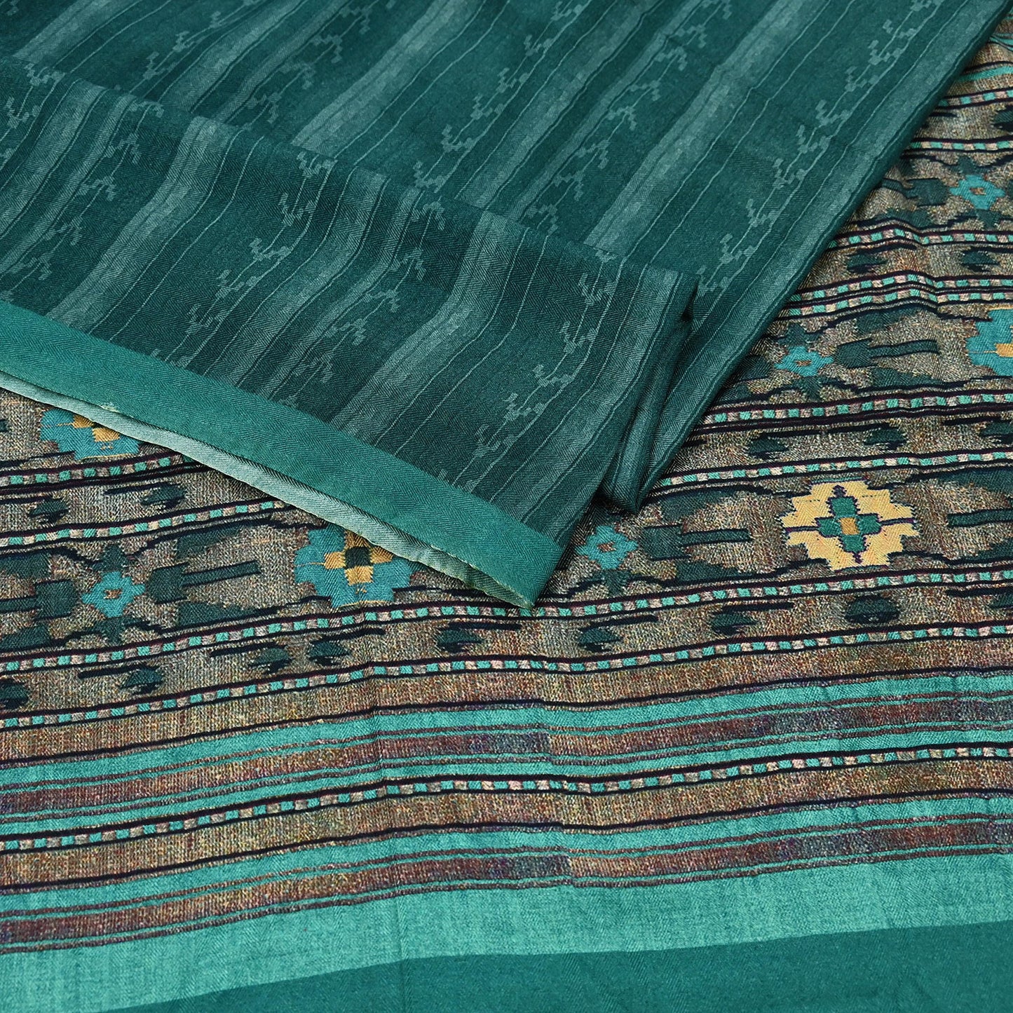 Indian Vintage green Long Stole Woolen Scarf Dupatta Infinity Scarves Printed Sarong Wrap Craft Fabric Veil Woman Hijab Shawl Floral